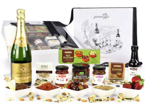 Image of the Luxury French Sparkling Hamper and all the products it contains