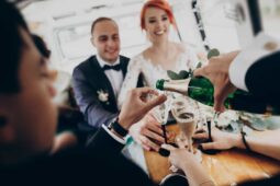 Image of Couple Celebrating with Champagne