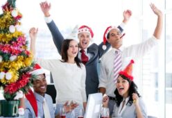 Image of a Corporate Christmas Party with Employees