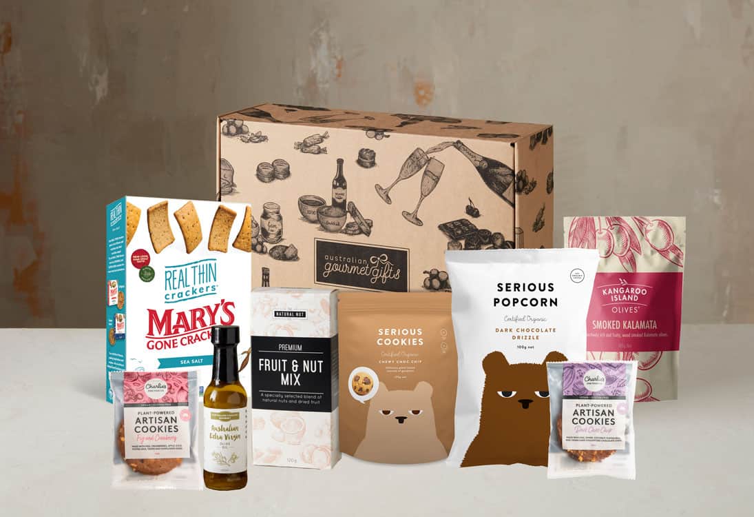 Displaying all the products contained in the Gourmet Vegan & Gluten-Free Sensations Hamper