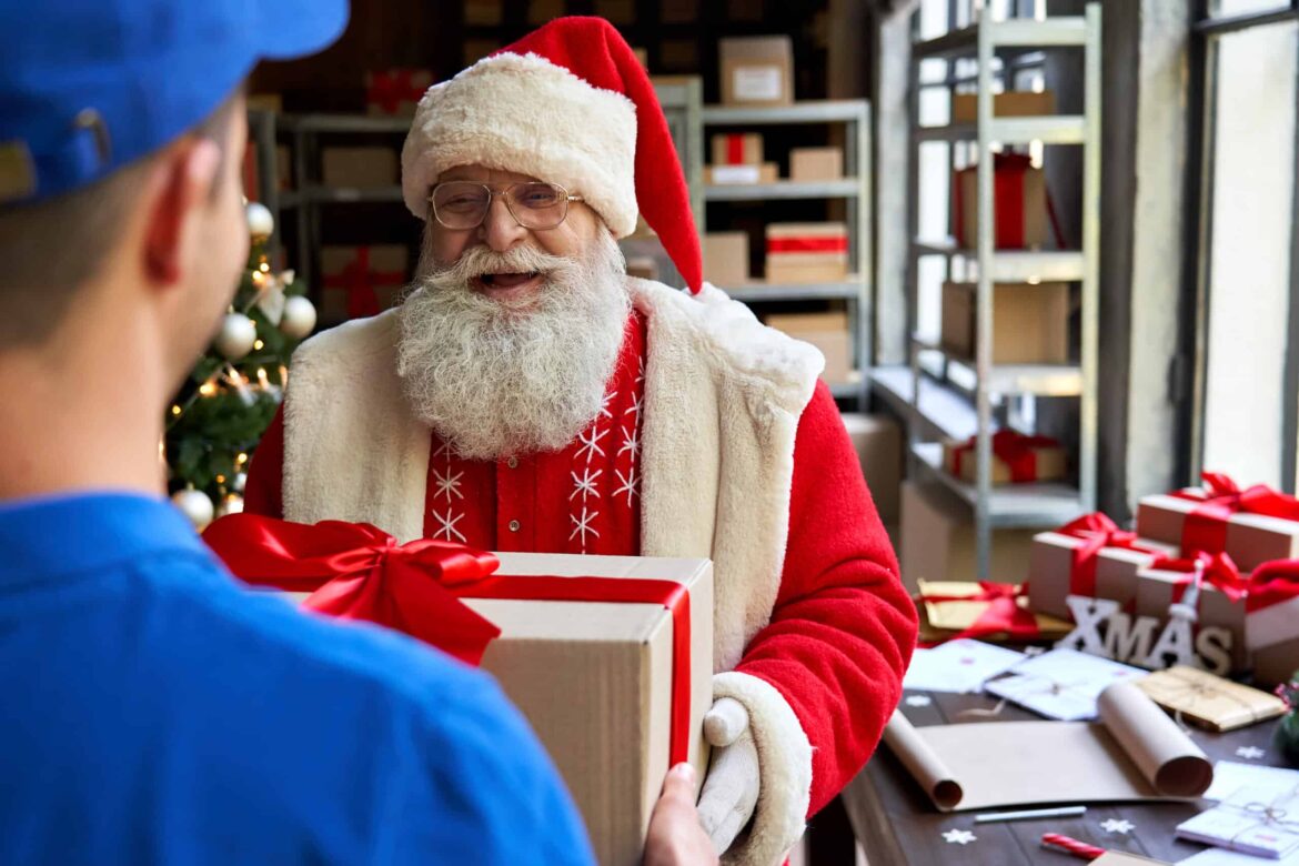 Happy,Old,Funny,Bearded,Santa,Claus,Wears,Costume,Holding,Merry Happy,Old,Funny,Bearded,Santa,Claus,Wears,Costume,Holding,Merry