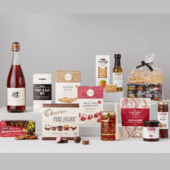 this delightful gift hamper also known as the Gourmet Extravagance Hamper includes a range of delicious and gourmet food items. 